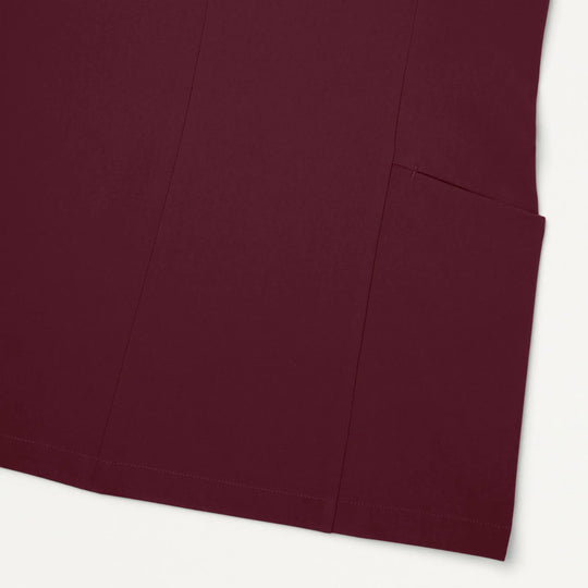 Jaanuu Scrubs Women's Aria Fit & Flare ULTRAlite™ Scrub Top Burgundy | scrub-supply.com