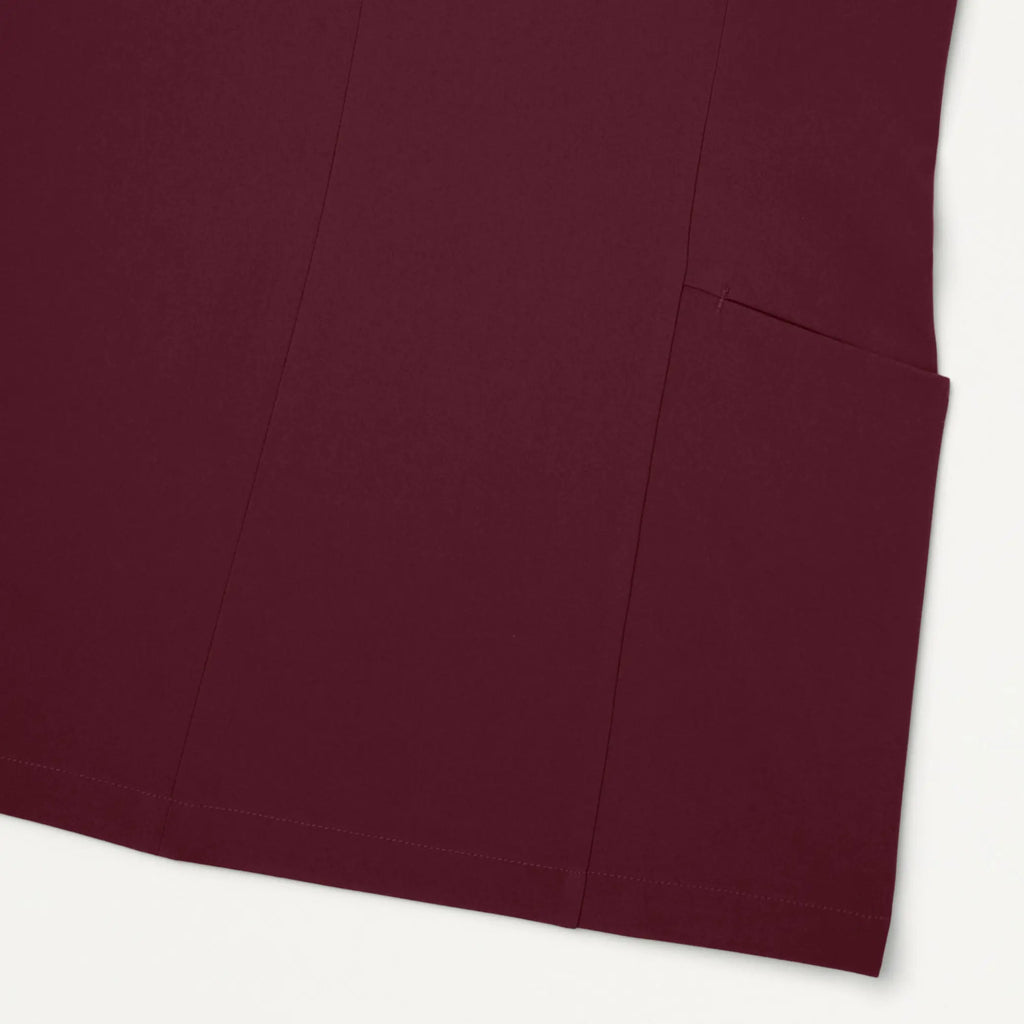 Jaanuu Scrubs Women's Aria Fit & Flare ULTRAlite™ Scrub Top Burgundy | scrub-supply.com