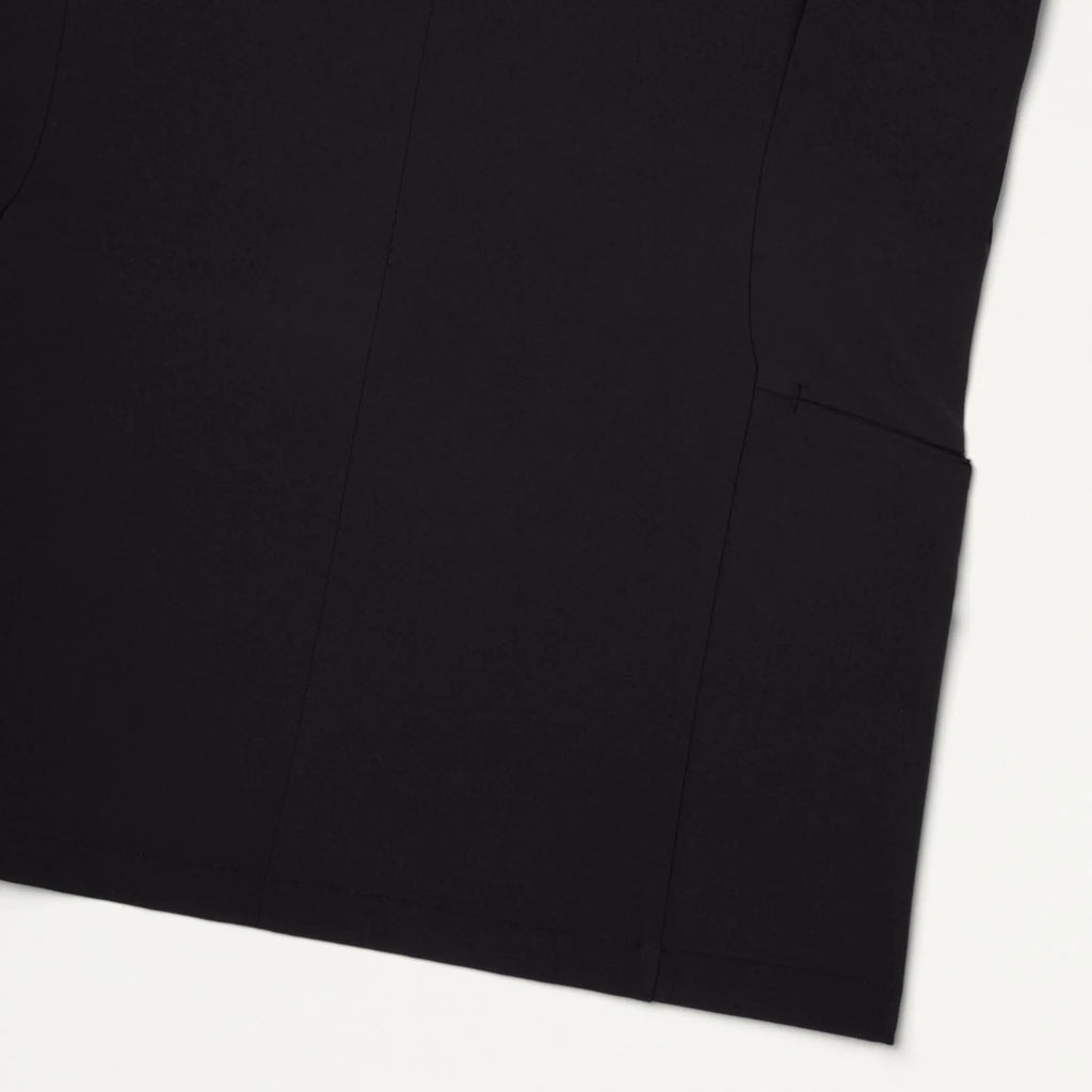 Jaanuu Scrubs Women's Aria Fit & Flare ULTRAlite™ Scrub Top Black | scrub-supply.com