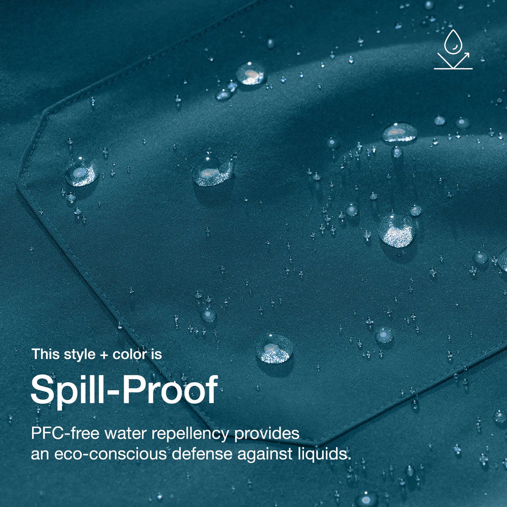 Jaanuu Scrubs Women's Aria Fit & Flare ULTRAlite™ Scrub Top Caribbean Blue | scrub-supply.com