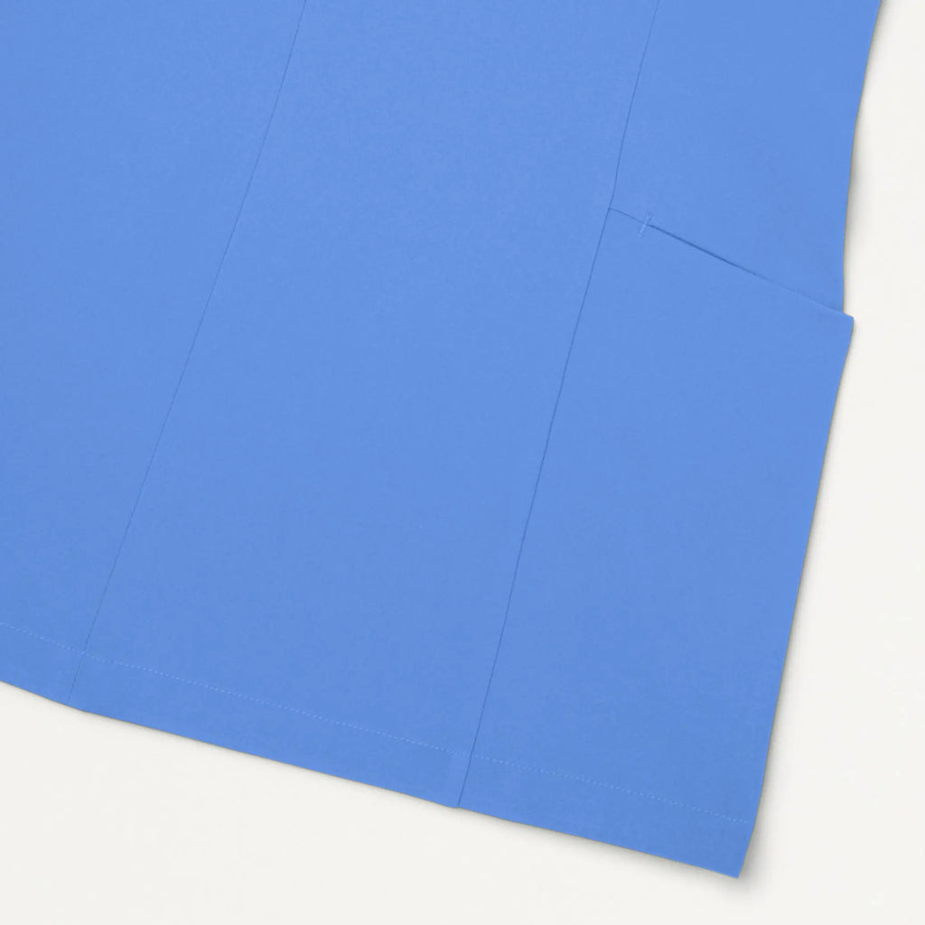 Jaanuu Scrubs Women's Aria Fit & Flare ULTRAlite™ Scrub Top Ceil Blue | scrub-supply.com