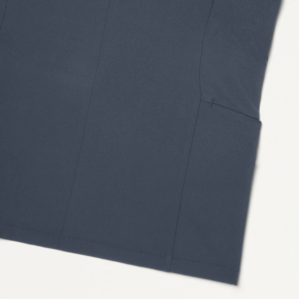 Jaanuu Scrubs Women's Aria Fit & Flare ULTRAlite™ Scrub Top Carbon Gray | scrub-supply.com