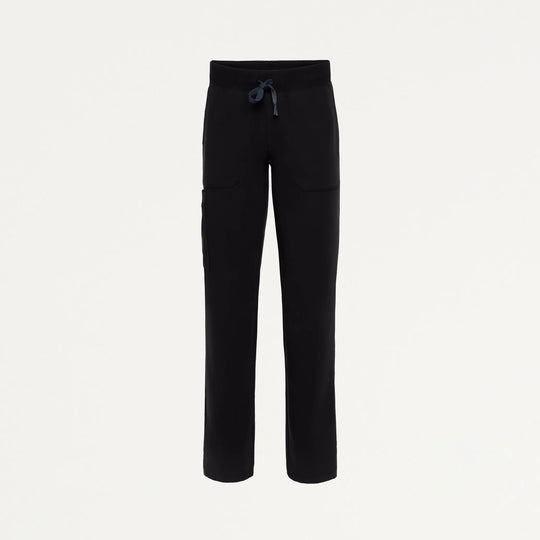 Jaanuu Scrubs Women's Xenos Cargo Knit-Waist Scrub Pant Black | scrub-supply.com