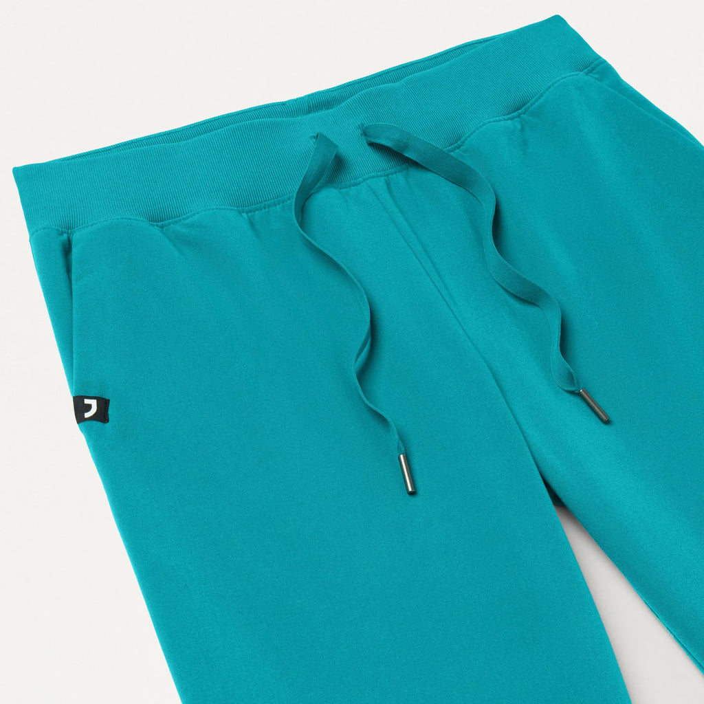 Jaanuu Scrubs Women's Xenos Essential Knit-Waist Scrub Pant Teal | scrub-supply.com