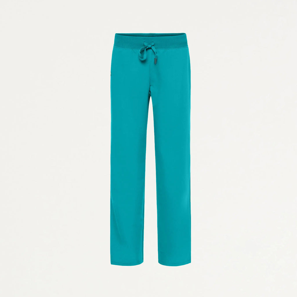 Jaanuu Scrubs Women's Xenos Essential Knit-Waist Scrub Pant Teal | scrub-supply.com