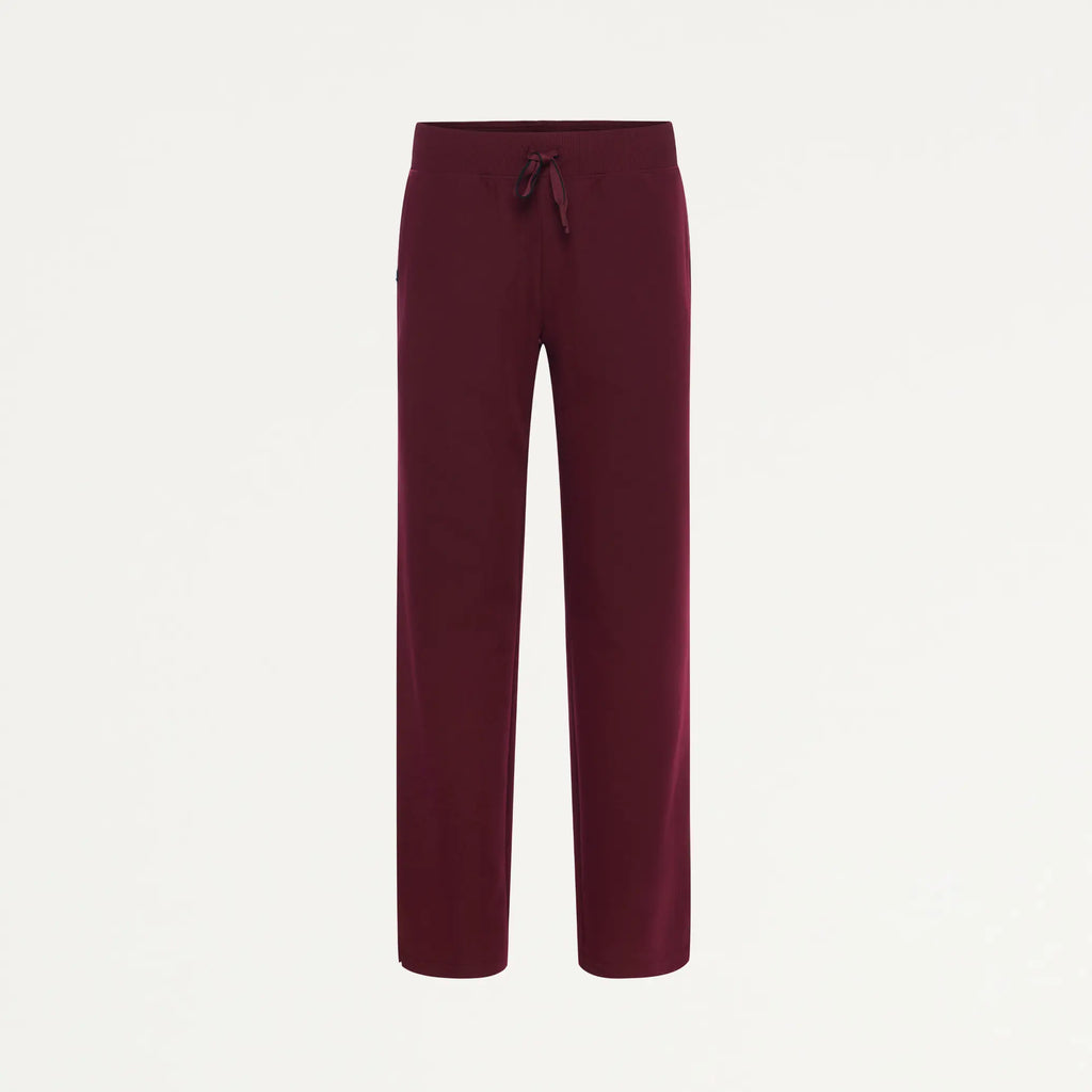 Jaanuu Scrubs Women's Xenos Essential Knit-Waist Scrub Pant Burgundy | scrub-supply.com