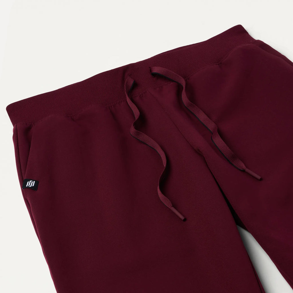 Jaanuu Scrubs Women's Xenos Essential Knit-Waist Scrub Pant Burgundy | scrub-supply.com