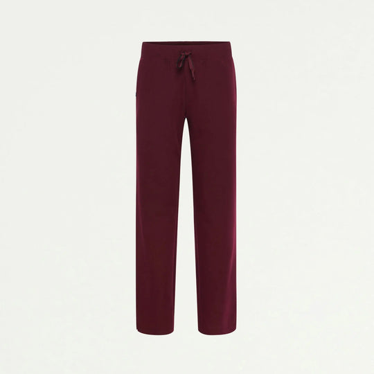 Jaanuu Scrubs Women's Xenos Essential Knit-Waist Scrub Pant Burgundy | scrub-supply.com