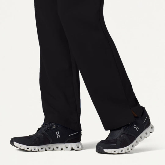 Jaanuu Scrubs Women's Xenos Essential Knit-Waist Scrub Pant Black | scrub-supply.com