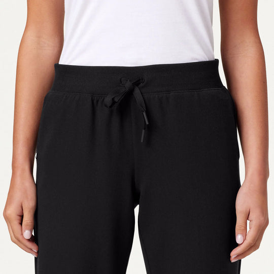 Jaanuu Scrubs Women's Xenos Essential Knit-Waist Scrub Pant Black | scrub-supply.com