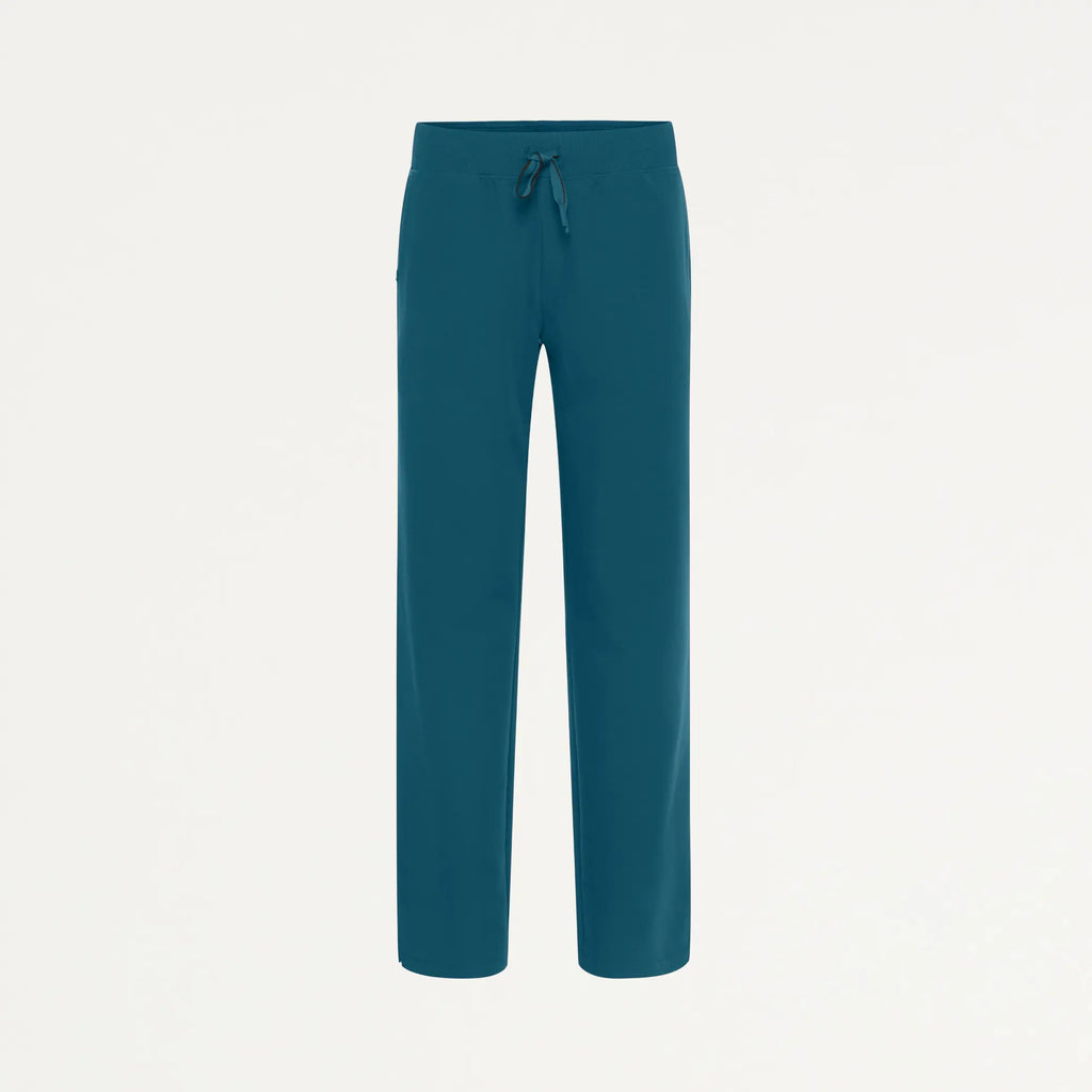 Jaanuu Scrubs Women's Xenos Essential Knit-Waist Scrub Pant Caribbean Blue | scrub-supply.com