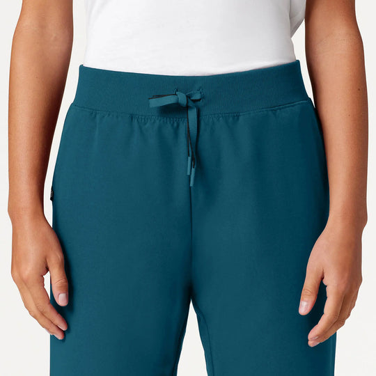 Jaanuu Scrubs Women's Xenos Essential Knit-Waist Scrub Pant Caribbean Blue | scrub-supply.com