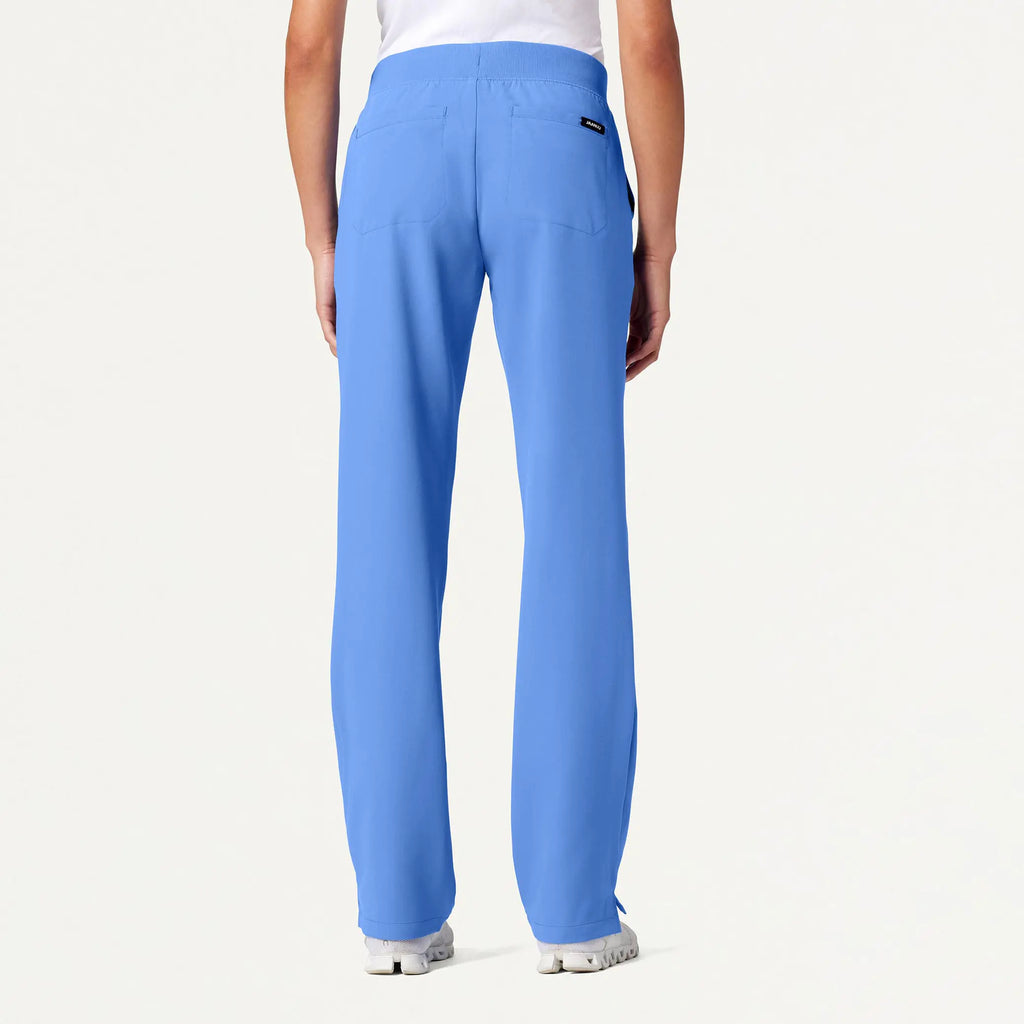 Jaanuu Scrubs Women's Xenos Essential Knit-Waist Scrub Pant Ceil Blue | scrub-supply.com