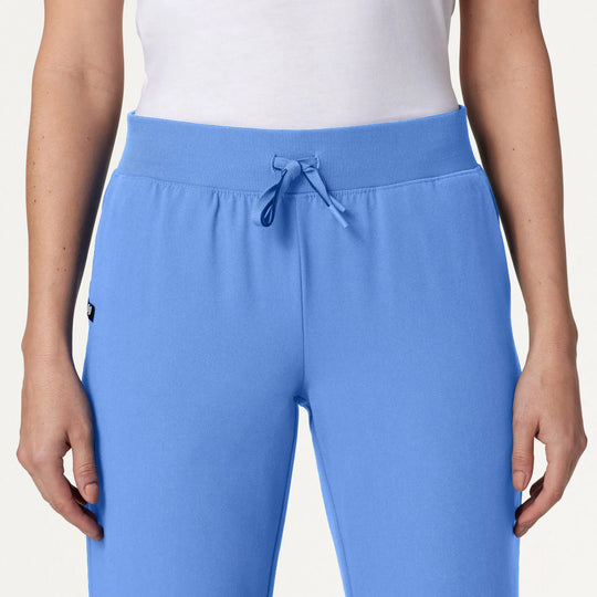 Jaanuu Scrubs Women's Xenos Essential Knit-Waist Scrub Pant Ceil Blue | scrub-supply.com