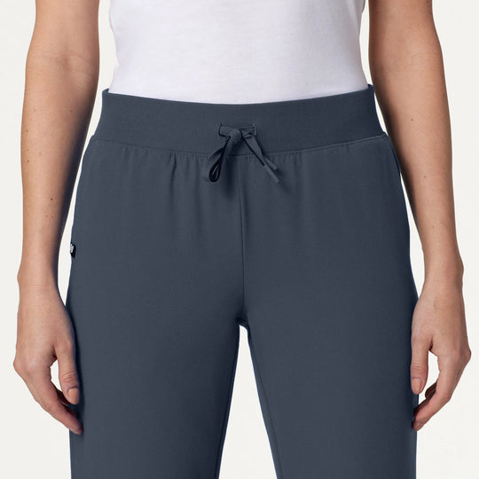 Jaanuu Scrubs Women's Xenos Essential Knit-Waist Scrub Pant Carbon Gray | scrub-supply.com