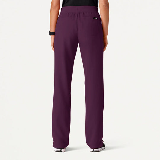 Jaanuu Scrubs Women's Xenos Essential Knit-Waist Scrub Pant Deep Eggplant | scrub-supply.com