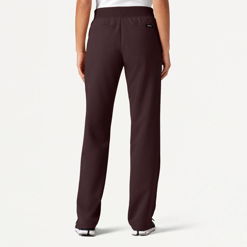 Jaanuu Scrubs Women's Xenos Essential Knit-Waist Scrub Pant Espresso | scrub-supply.com