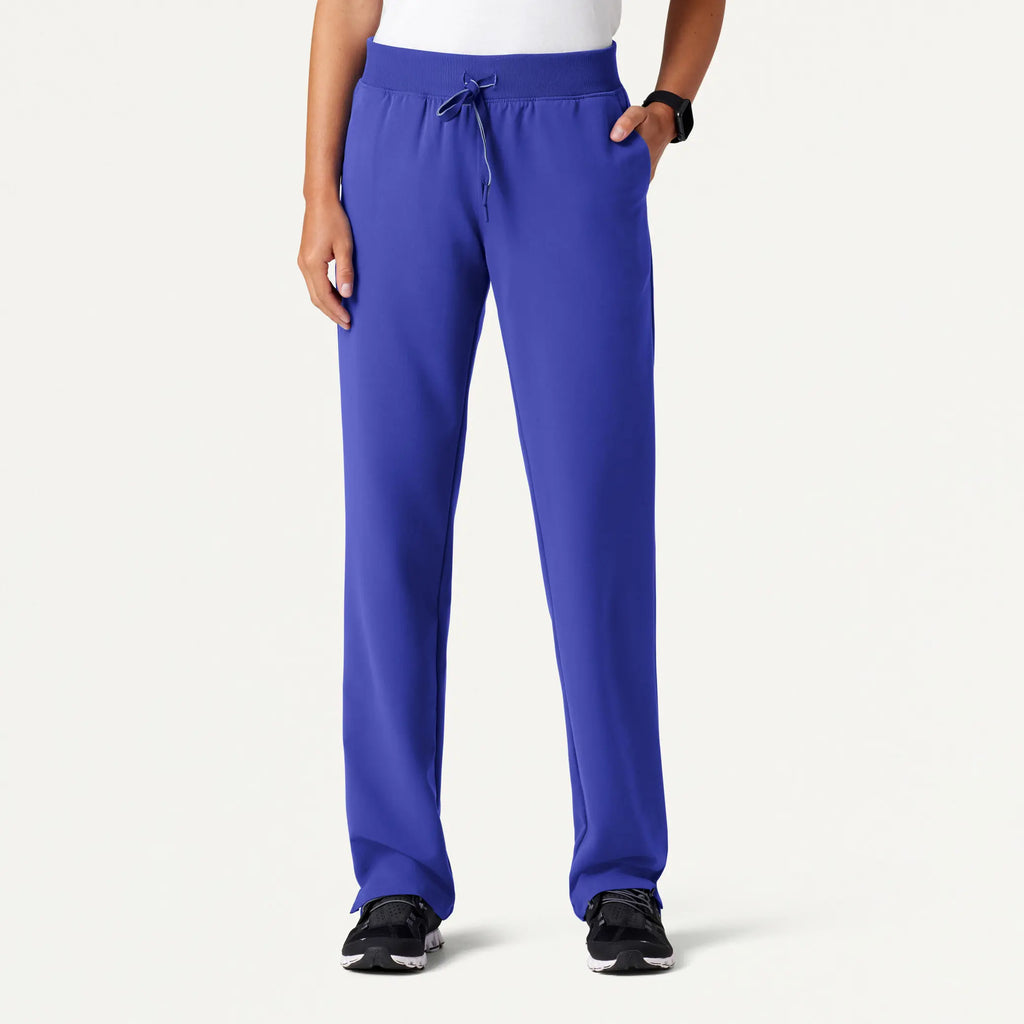 Jaanuu Scrubs Women's Xenos Essential Knit-Waist Scrub Pant Moon Blue | scrub-supply.com