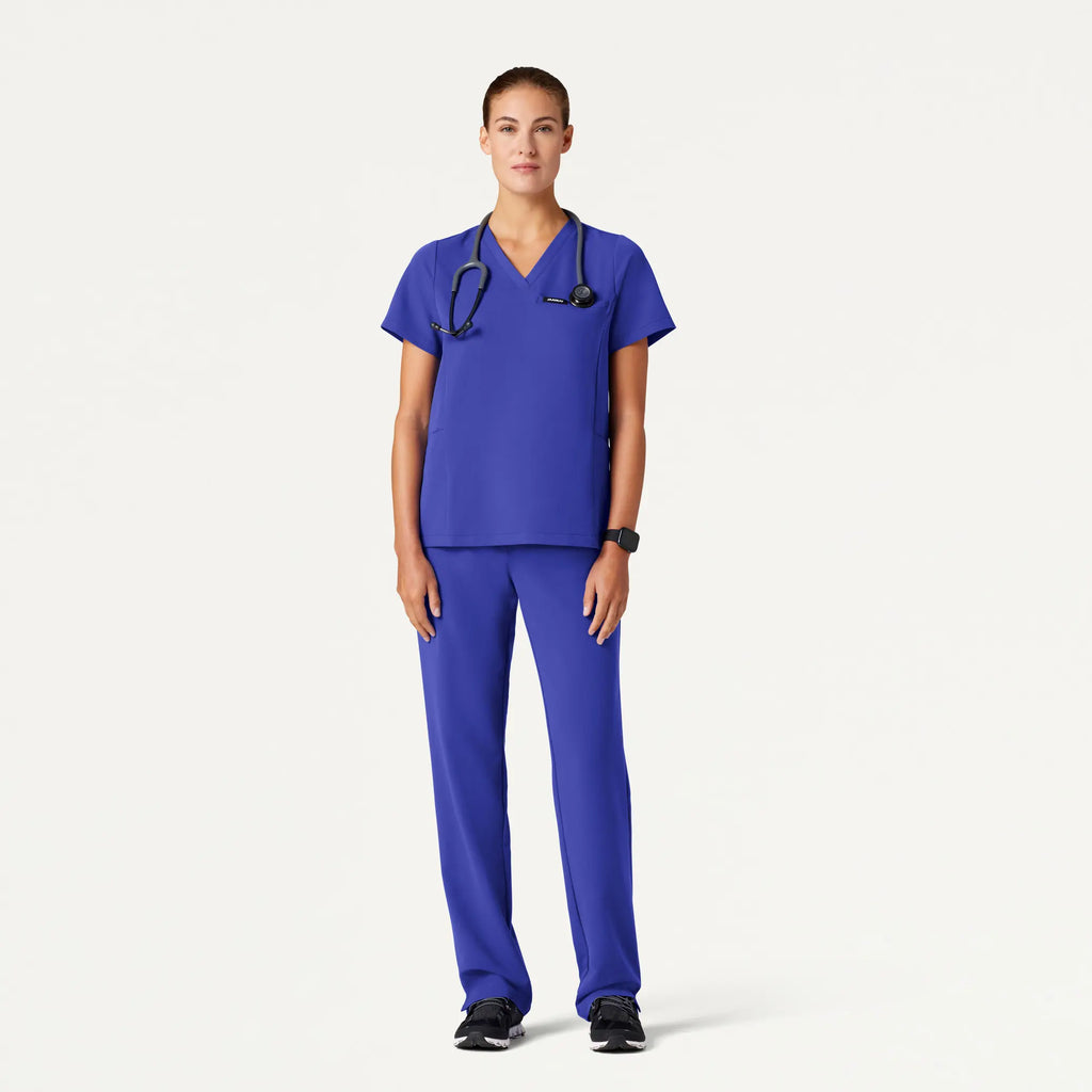 Jaanuu Scrubs Women's Xenos Essential Knit-Waist Scrub Pant Moon Blue | scrub-supply.com