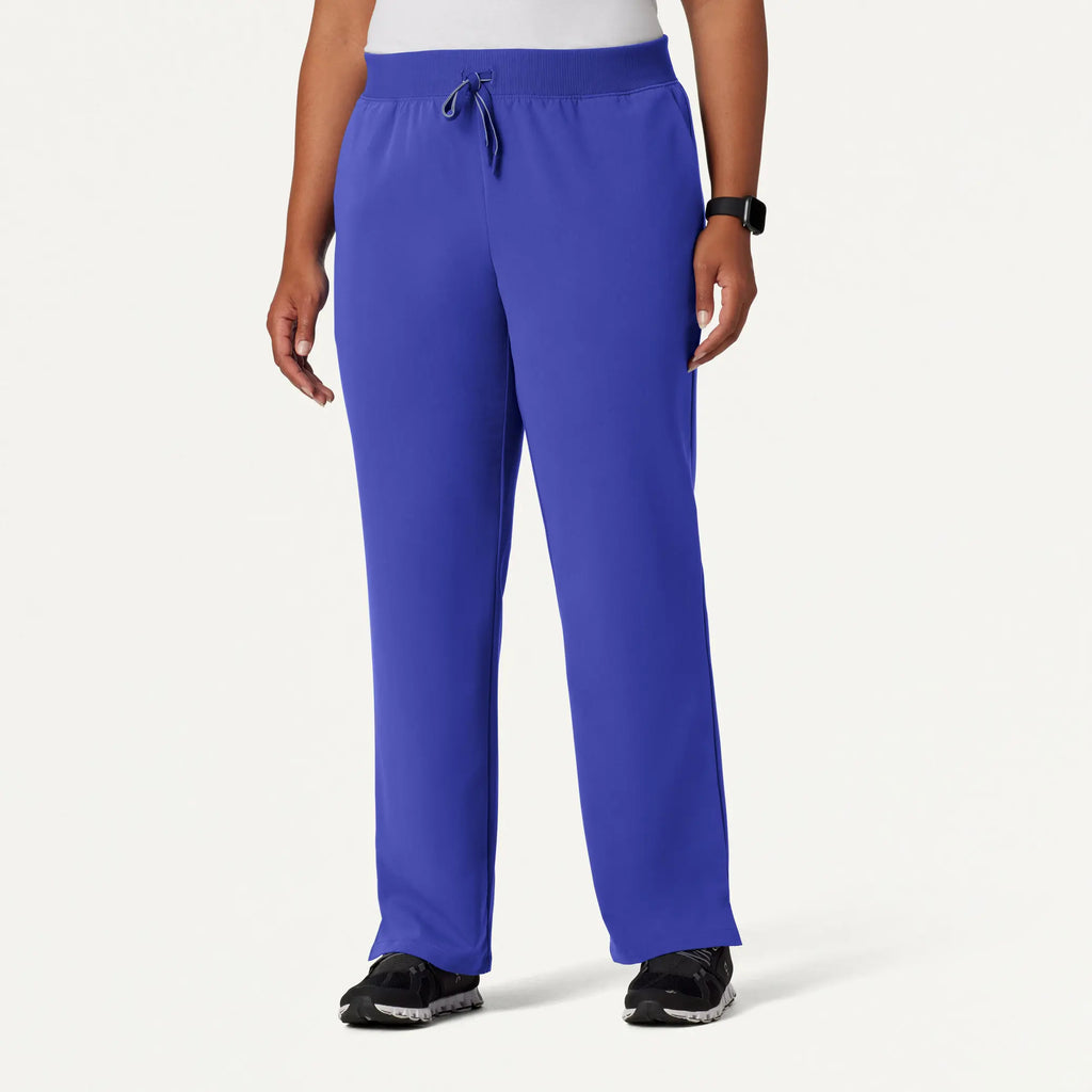 Jaanuu Scrubs Women's Xenos Essential Knit-Waist Scrub Pant Moon Blue | scrub-supply.com