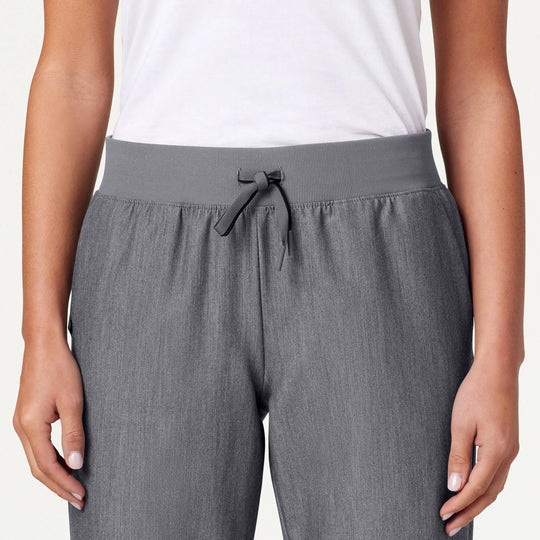 Jaanuu Scrubs Women's Xenos Essential Knit-Waist Scrub Pant Heather Gray | scrub-supply.com