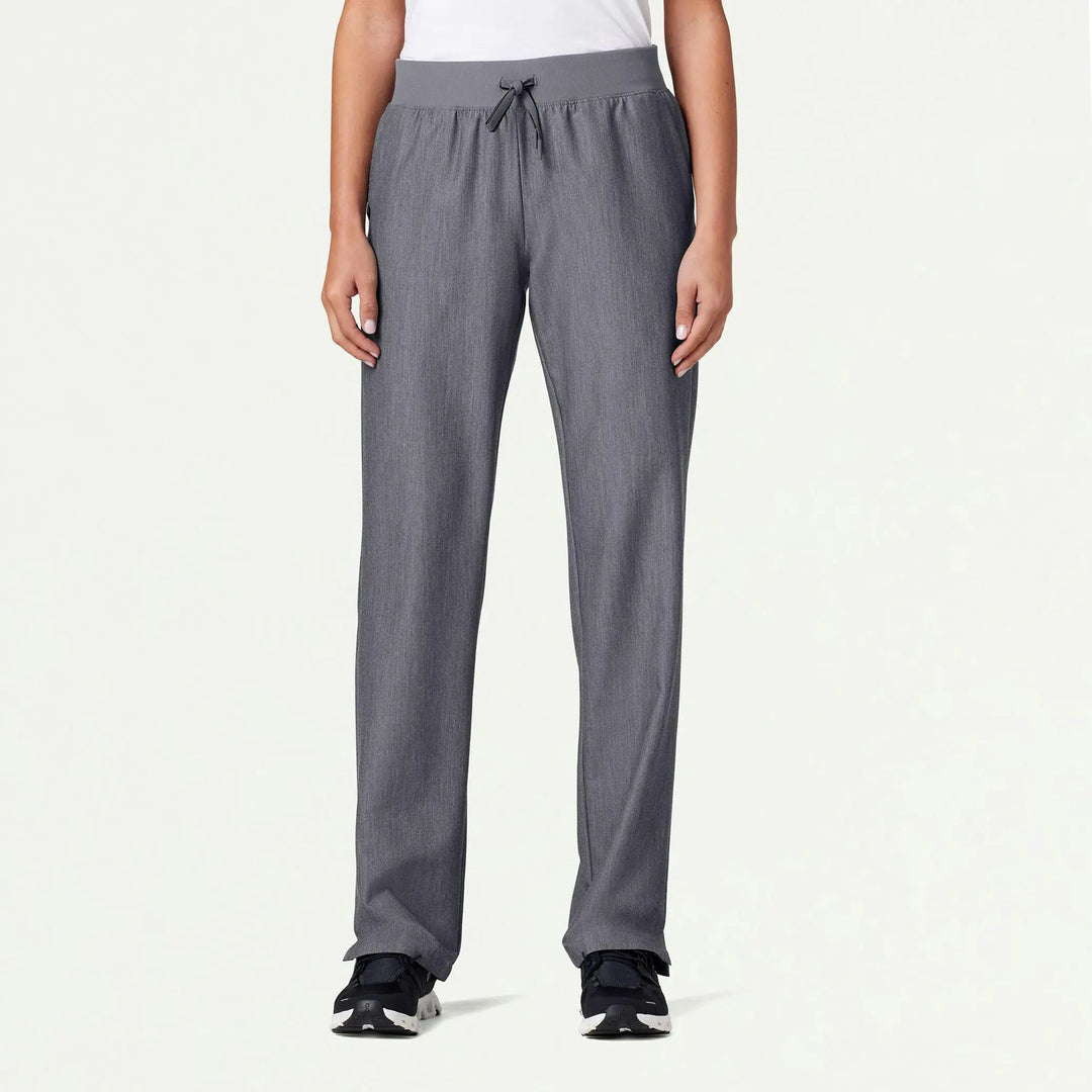 Jaanuu Scrubs Women's Xenos Essential Knit-Waist Scrub Pant Heather Gray | scrub-supply.com