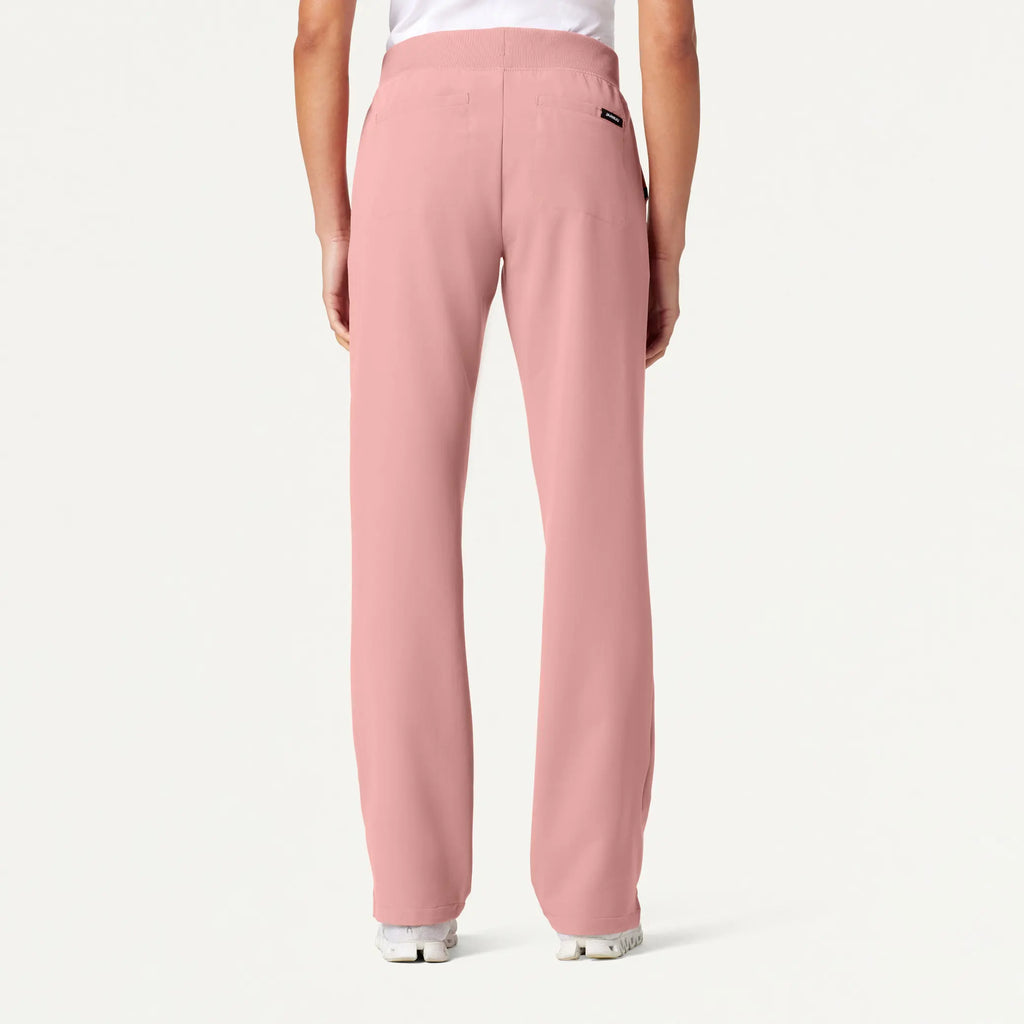 Jaanuu Scrubs Women's Xenos Essential Knit-Waist Scrub Pant Mauve | scrub-supply.com