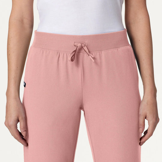 Jaanuu Scrubs Women's Xenos Essential Knit-Waist Scrub Pant Mauve | scrub-supply.com
