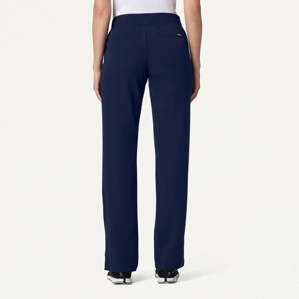 Jaanuu Scrubs Women's Xenos Essential Knit-Waist Scrub Pant Midnight Navy | scrub-supply.com