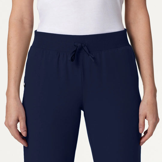 Jaanuu Scrubs Women's Xenos Essential Knit-Waist Scrub Pant Midnight Navy | scrub-supply.com