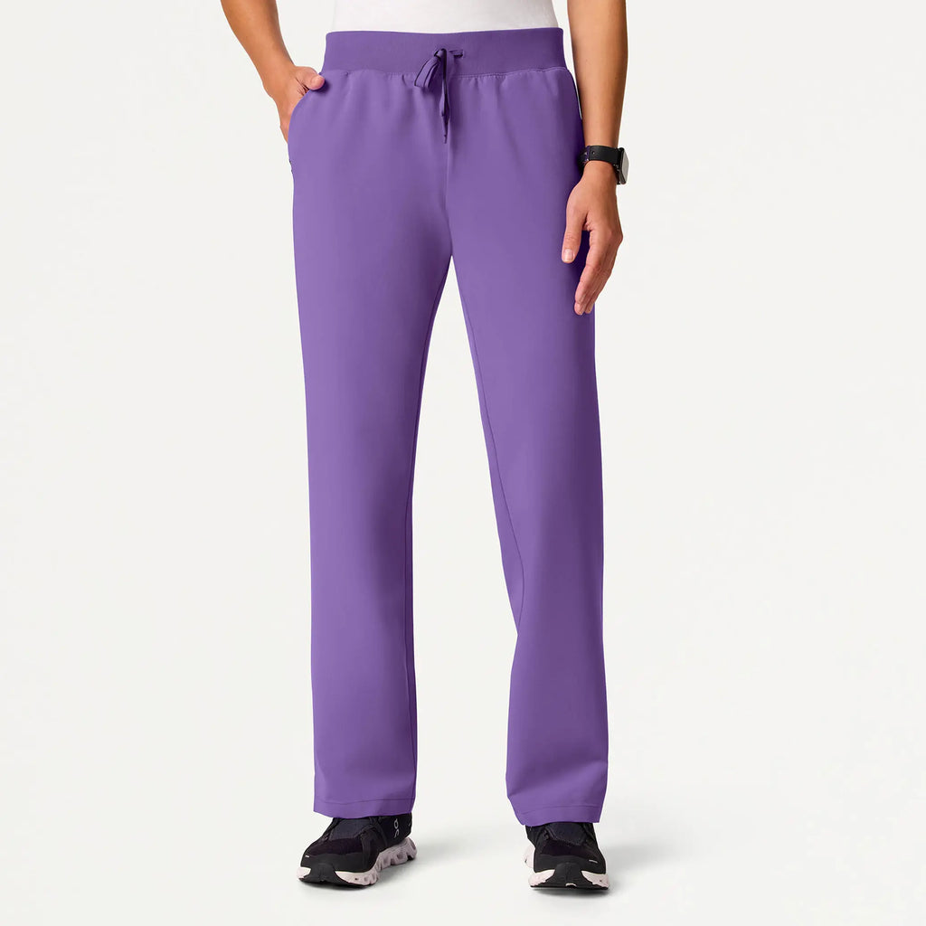 Jaanuu Scrubs Women's Xenos Essential Knit-Waist Scrub Pant Violet | scrub-supply.com