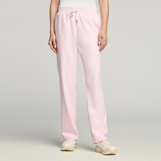 Jaanuu Scrubs Women's Xenos Essential Knit-Waist Scrub Pant Rose Quartz | scrub-supply.com