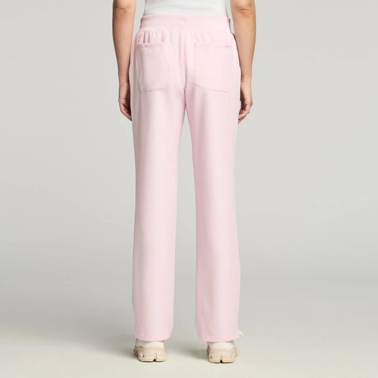 Jaanuu Scrubs Women's Xenos Essential Knit-Waist Scrub Pant Rose Quartz | scrub-supply.com