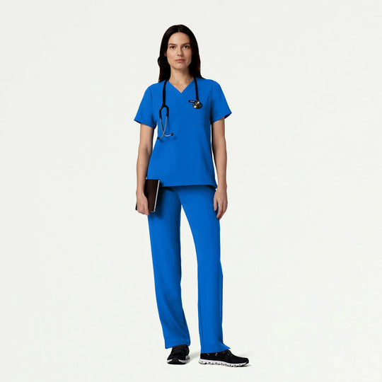Jaanuu Scrubs Women's Xenos Essential Knit-Waist Scrub Pant Royal Blue | scrub-supply.com
