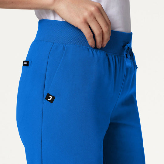 Jaanuu Scrubs Women's Xenos Essential Knit-Waist Scrub Pant Royal Blue | scrub-supply.com