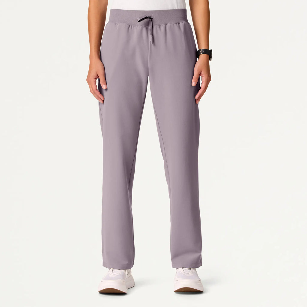 Jaanuu Scrubs Women's Xenos Essential Knit-Waist Scrub Pant Chrome | scrub-supply.com