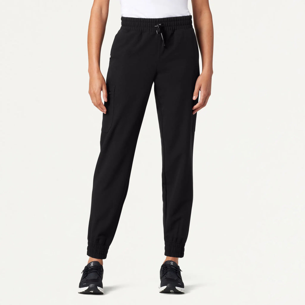 Jaanuu Scrubs Women's Neo Everyday Cargo Scrub Jogger Black | scrub-supply.com