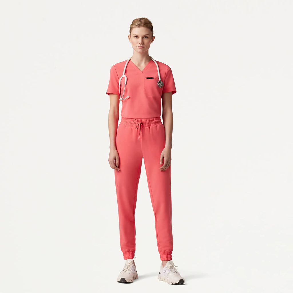 Jaanuu Scrubs Women's Neo Everyday Cargo Scrub Jogger Digital Pink | scrub-supply.com