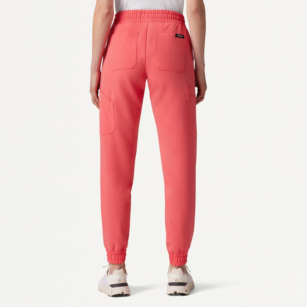 Jaanuu Scrubs Women's Neo Everyday Cargo Scrub Jogger Digital Pink | scrub-supply.com