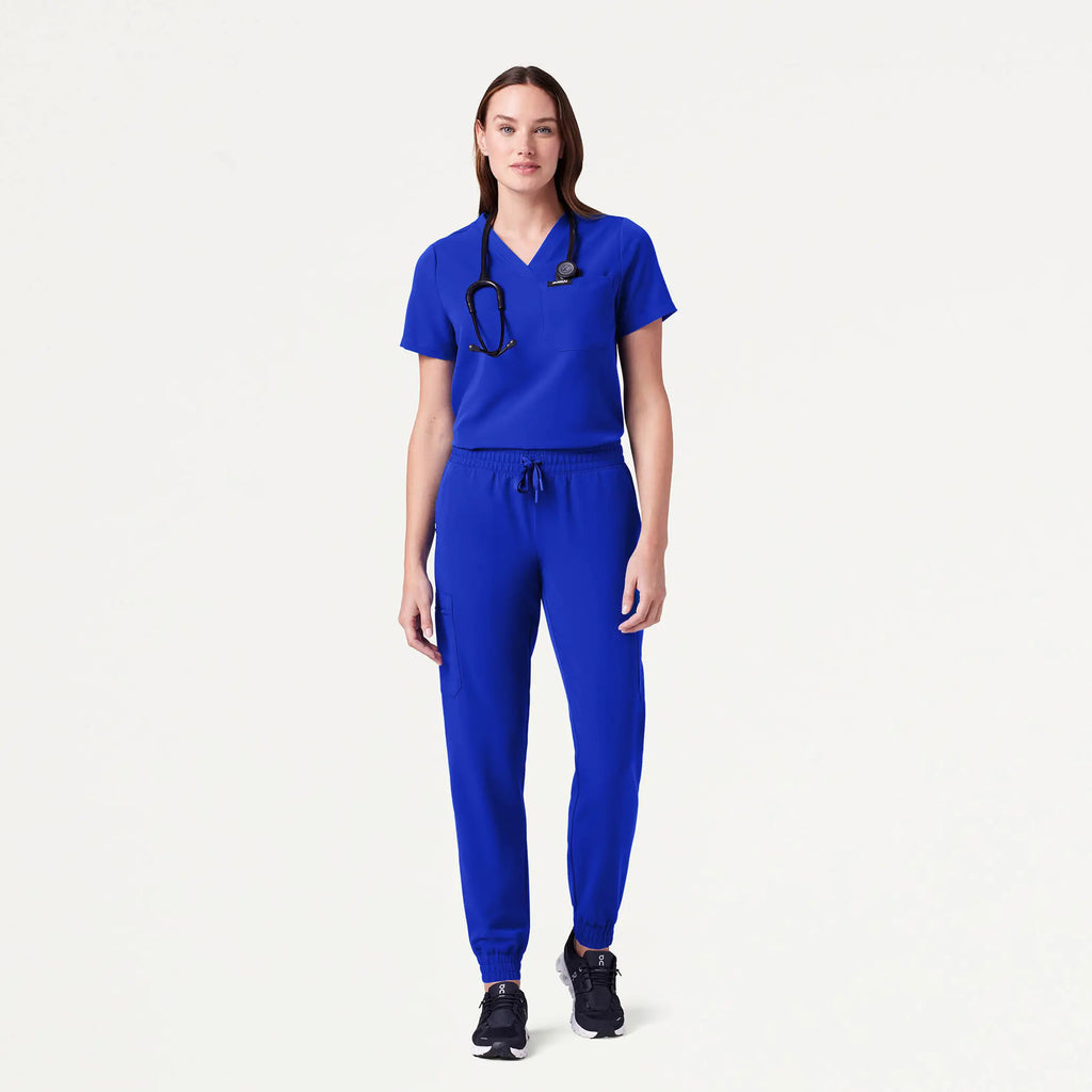 Jaanuu Scrubs Women's Neo Everyday Cargo Scrub Jogger Electric Blue | scrub-supply.com