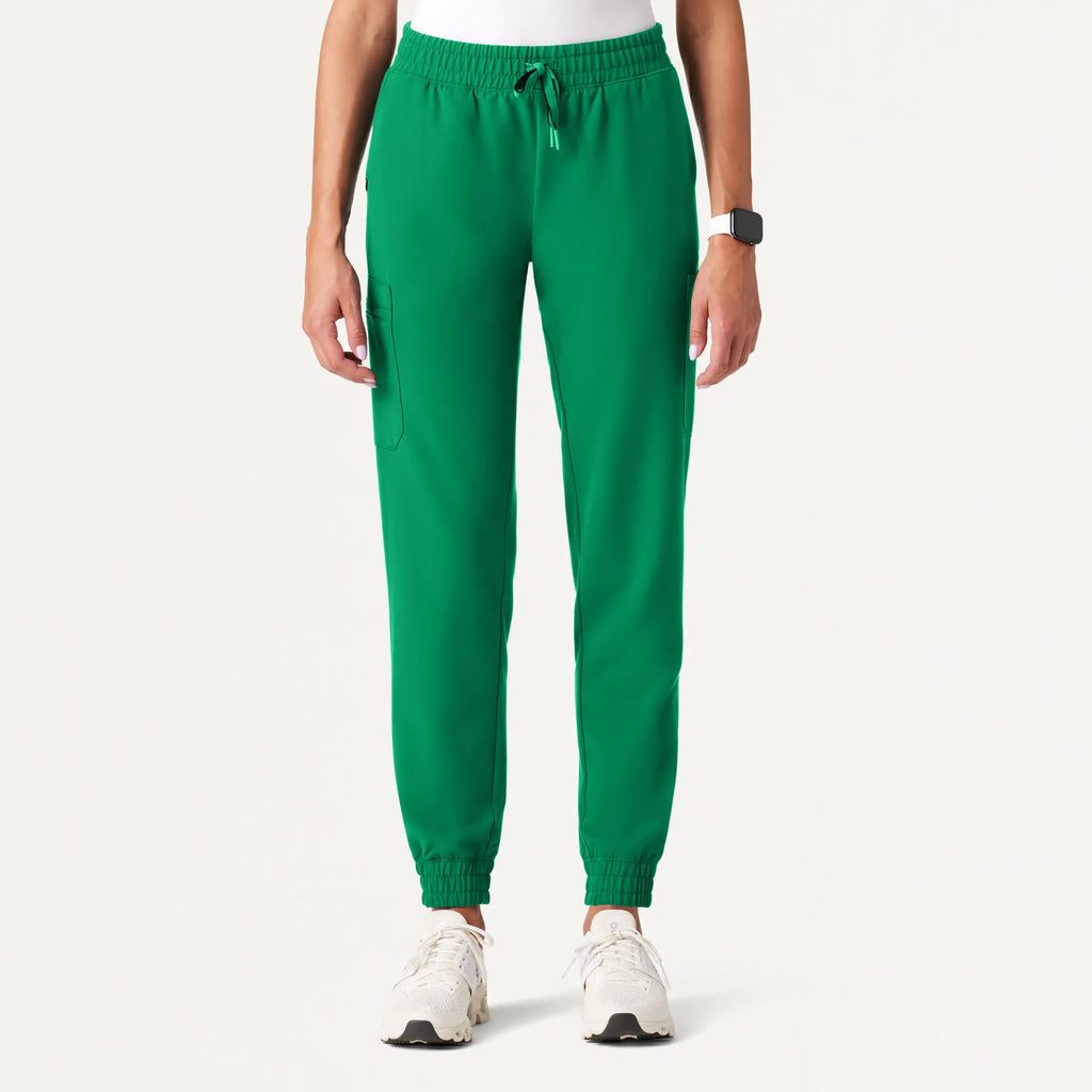 Jaanuu Scrubs Women's Neo Everyday Cargo Scrub Jogger Emerald Green | scrub-supply.com