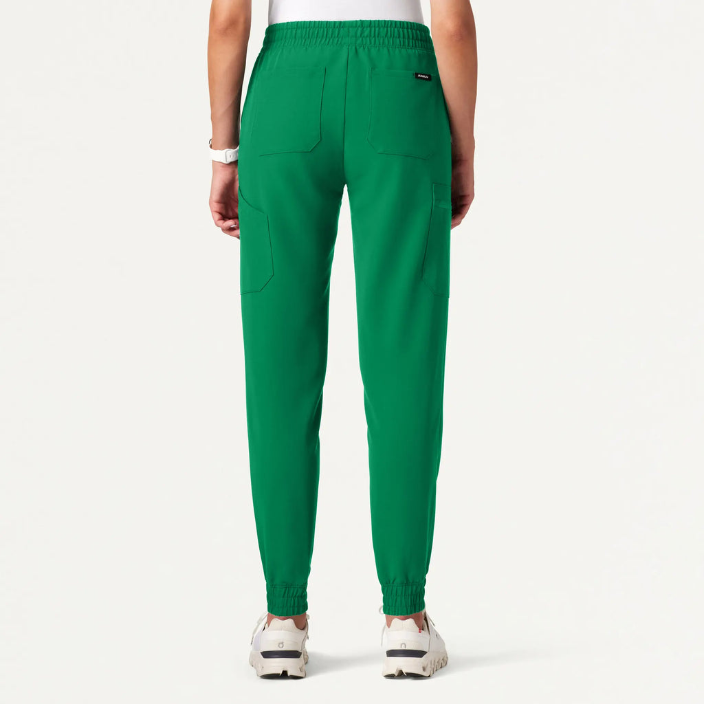 Jaanuu Scrubs Women's Neo Everyday Cargo Scrub Jogger Emerald Green | scrub-supply.com