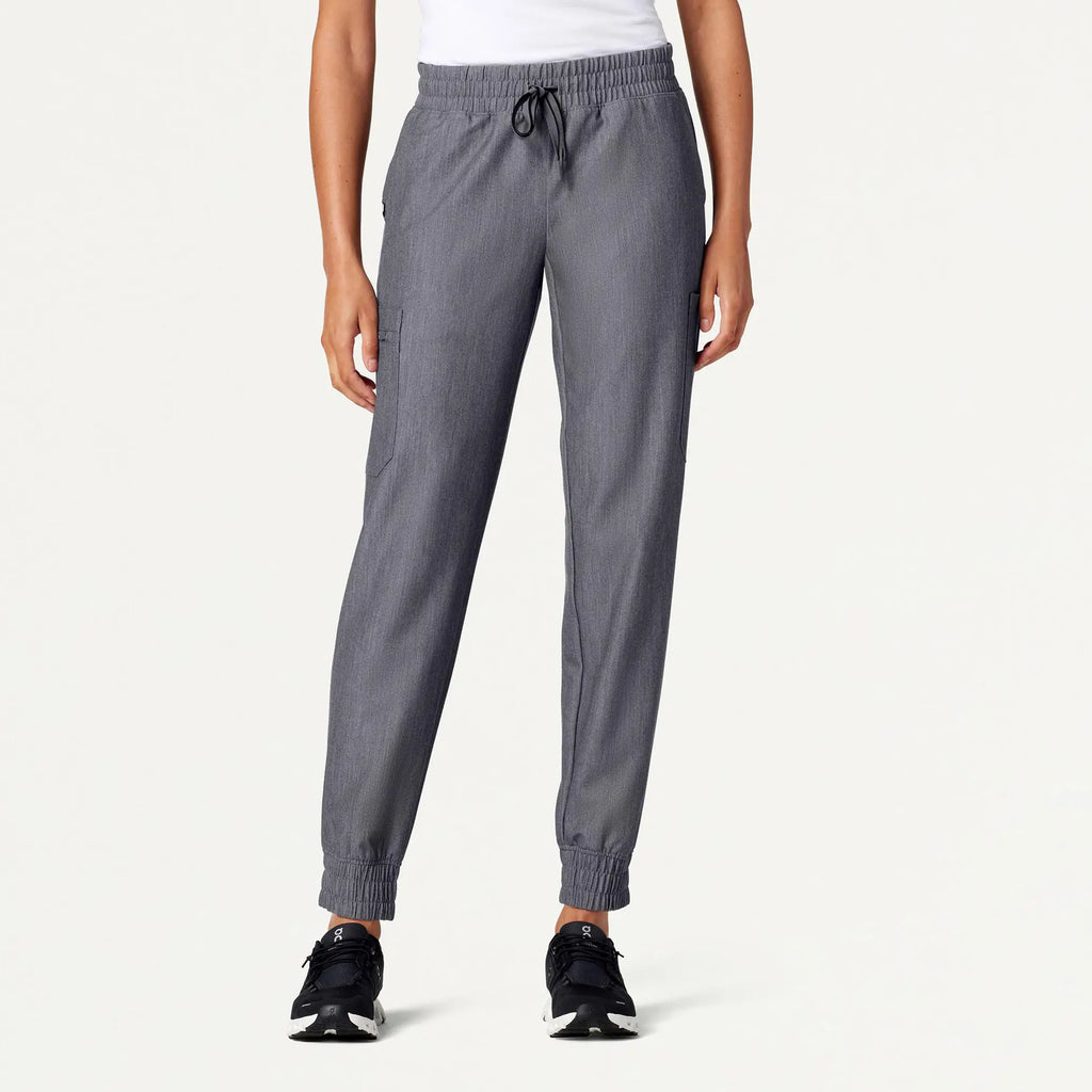 Jaanuu Scrubs Women's Neo Everyday Cargo Scrub Jogger Heather Gray | scrub-supply.com