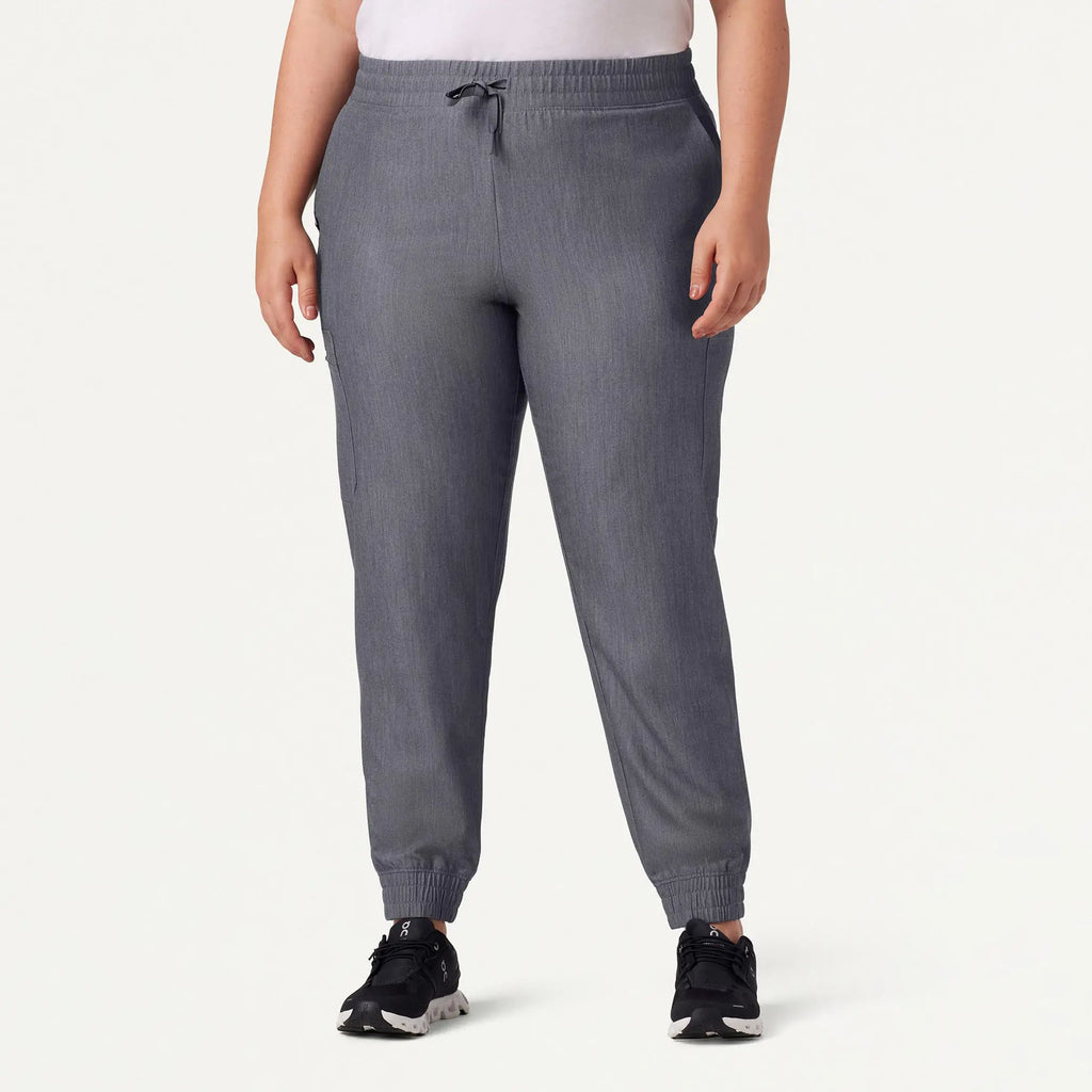 Jaanuu Scrubs Women's Neo Everyday Cargo Scrub Jogger Heather Gray | scrub-supply.com