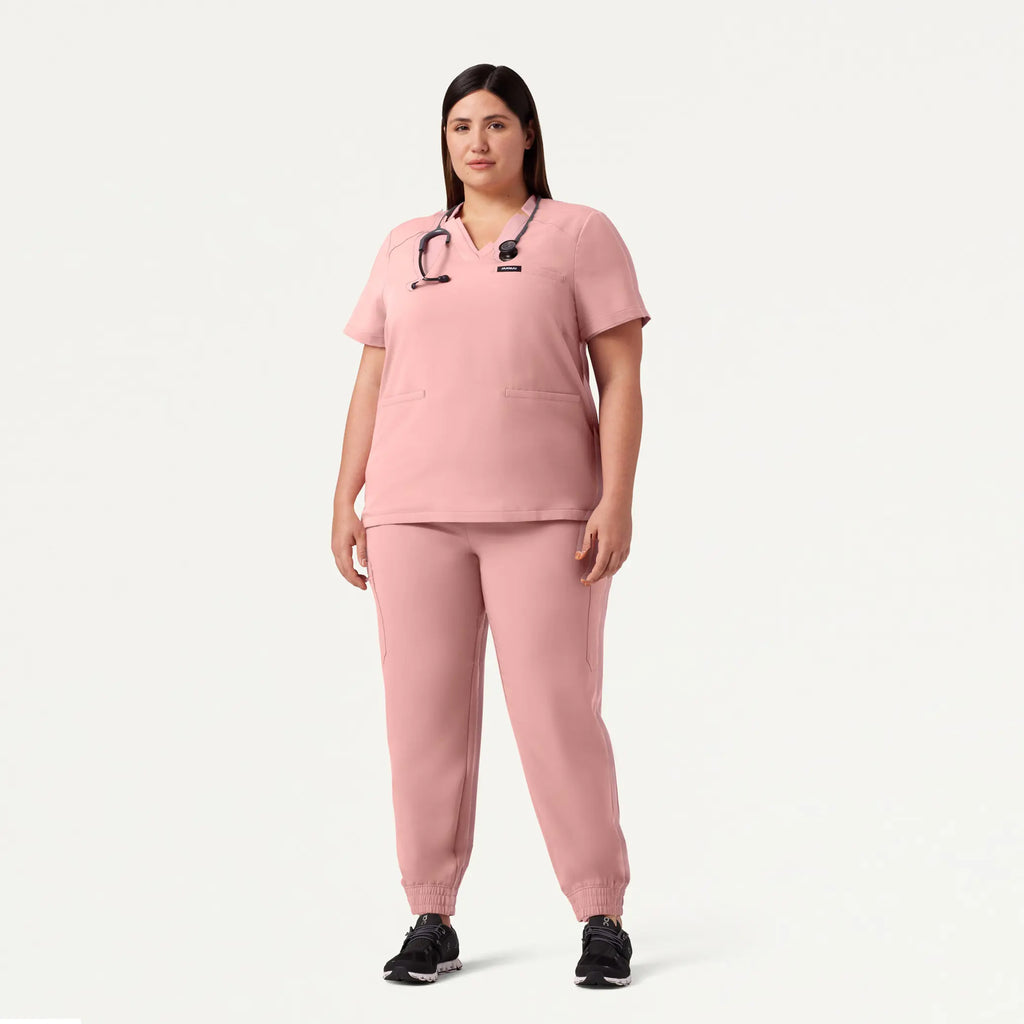 Jaanuu Scrubs Women's Neo Everyday Cargo Scrub Jogger Mauve | scrub-supply.com