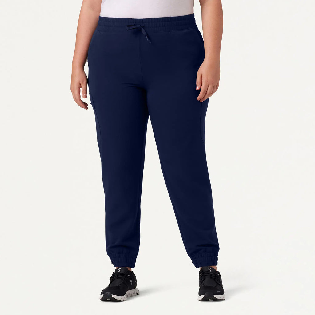 Jaanuu Scrubs Women's Neo Everyday Cargo Scrub Jogger Midnight Navy | scrub-supply.com