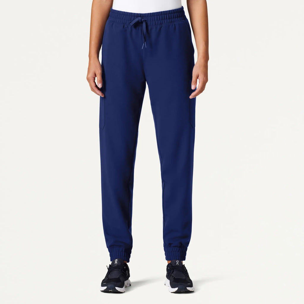 Jaanuu Scrubs Women's Neo Everyday Cargo Scrub Jogger Navy Blue | scrub-supply.com