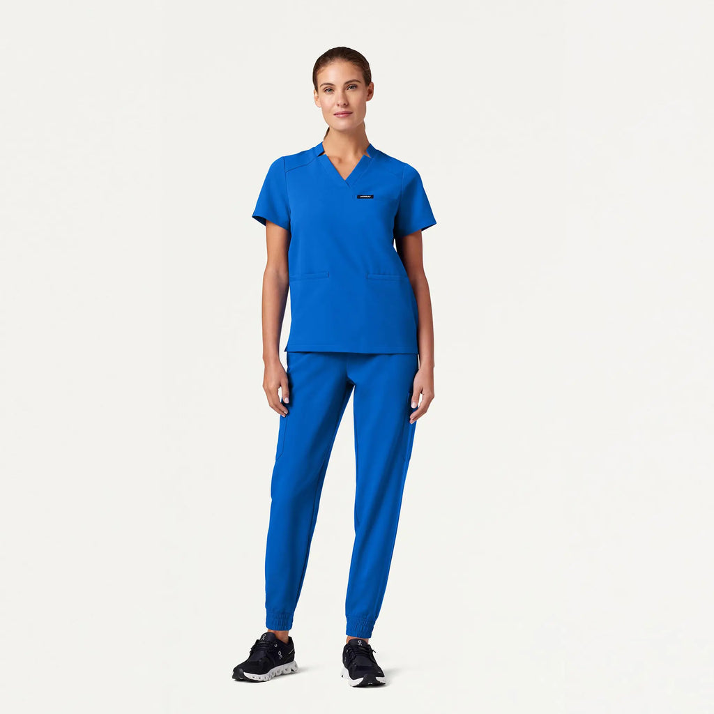 Jaanuu Scrubs Women's Neo Everyday Cargo Scrub Jogger Royal Blue | scrub-supply.com