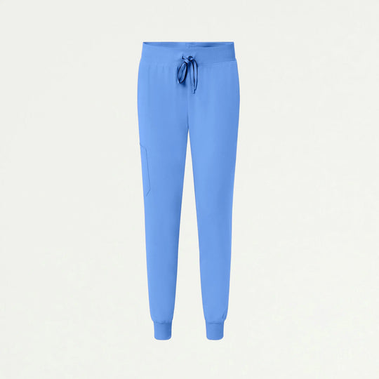 Jaanuu Scrubs Women's Silex Slim Knit-Waist Scrub Jogger Ceil Blue | scrub-supply.com