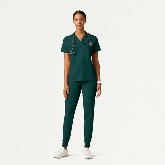 Jaanuu Scrubs Women's Silex Slim Scrub Jogger Midnight Green | scrub-supply.com